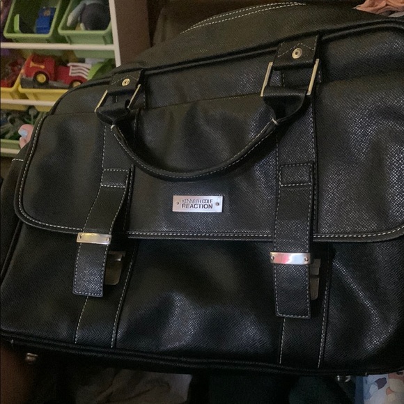Kenneth Cole Reaction Black and Silver Briefcase - Picture 1 of 1